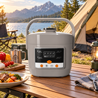 Cuisinière à pression électrique portable 24V 2,5L, avec minuterie numérique et fonction maintien au chaud, pour voiture, camion, extérieur, camping