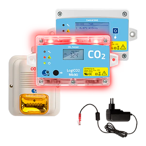 Set base LogiCO2 Mk90 di sensori di CO2 con unità centrale e allarme - Product Image 5