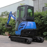 Mini-excavatrice à chenilles avec moteur Kubota, 1,5 tonne, pour usage domestique, livraison gratuite
