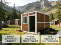 Maison conteneur de luxe légère et écologique à installation rapide, dortoir modulaire préfabriqué, mini-école portable