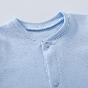 Vêtements pour bébé nouveau-né Ropa De <span class=keywords><strong>Bebe</strong></span> 0 à 3 Manches longues Uni Printemps Automne Combinaisons pour bébé en coton Combinaison pour bébé à pieds - Product Image 3