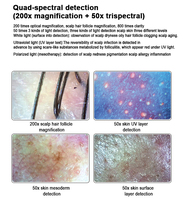 Analyseur portable intelligent de peau et de cuir chevelu pour instituts de beauté, détecteur de follicules pileux, avec poignée