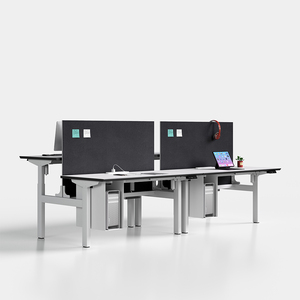 Bureau debout électrique motorisé écologique pour 4 personnes, silencieux et rapide, idéal pour le bureau à domicile et le mobilier professionnel - Product Image 2