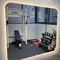 Miroir Mural Grand Format Haute Définition Plein Pied avec Lumière LED pour Studio de Danse et Salle de Sport, Vente en Gros d'Usine