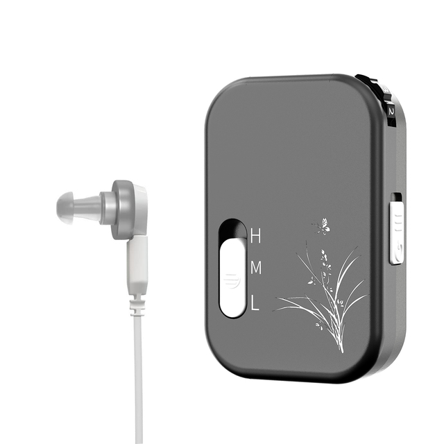 Noise Cancelling Hearing Aids for Elderly Analog Rechargeable Pocket Hearing Aid with 90 Hour Battery Life