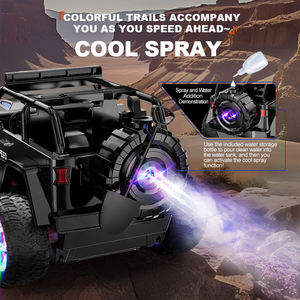 Voiture télécommandée tout-terrain Monster Truck avec effets de fumée, lumières colorées réglables, musique, <span class=keywords><strong>télécommande</strong></span>, Jeep pour enfants et adultes - Product Image 2