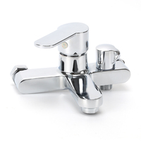 Robinet de salle de bain intelligent de la série Smart, contemporain, à poignée unique, finition polie, avec jet de pluie, de haute qualité