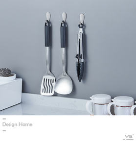 מתלה מקלחת מודרני, חזק במיוחד, עשוי נירוסטה + סגסוגת אבץ, עם 4 ווים, להתקנה על הקיר ללא סימנים, עם דבק חזק. - Product Image 4