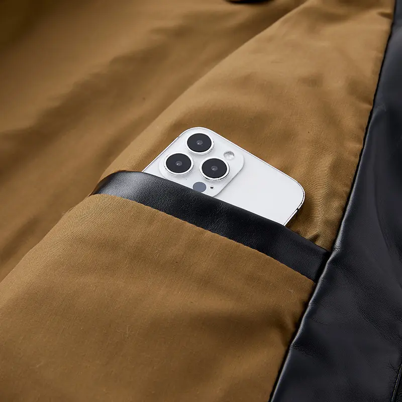 Blouson bombardier OEM veste de moto au design personnalisé manteau bombardier en cuir PU avec logo brodé pour hommes