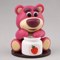 Boîte mystère ours rose mignon de dessin animé, poupée tendance, ornement de voiture, figurine Kawaii pour étudiants
