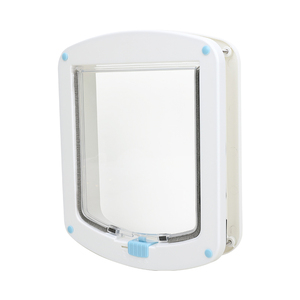 Porte coulissante pour animaux de compagnie en plastique réglable avec logo personnalisé, porte intérieure pour chat - Product Image 1
