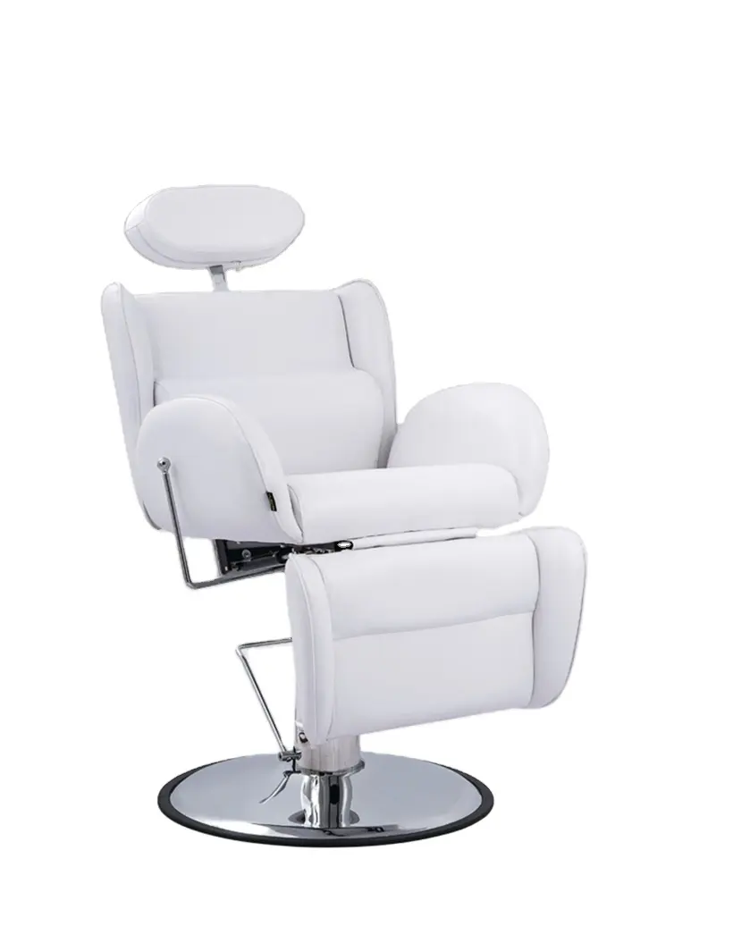 Wholesale Sale Price Beauty Salon Used Equipment Woman Shop For Hair Haircut Furniture Set Styling White Reclining Barber Chair