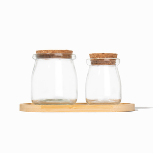 Botella de vidrio de pudín vacía de 100ml y 200ml con tapa de corcho, tarro de yogur de pudín para contenedor de alimentos - Product Image 5
