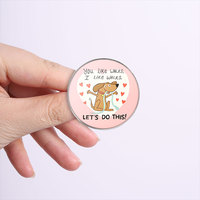 Spedizione Diretta di Badge Rotondi Personalizzati Stampati, Spille Personalizzate con Cartoni Animati, Citazioni Ispiratrici, Figure di Animali e Piante