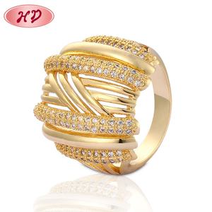 Anillo de Joyería Apilable de Aleación de Cobre y Latón con Baño de Oro, Anillo Sólido de Oro de 18K para Mujer, Accesorios Chapados en Oro para Mujer - Product Image 1