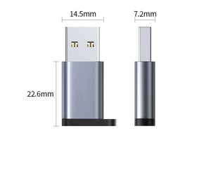 Adaptateur USB C vers USB en alliage d'aluminium neuf, convertisseur USB-C femelle vers USB-A mâle pour MacBook, pour iPhone 16/15/14, pour iPad - Product Image 4