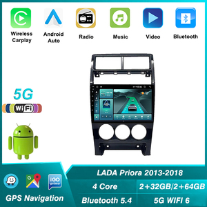 2 DIN <span class=keywords><strong>Android</strong></span> 14 autoradio per LADA Priora 2013-2018 Carplay 2 DIN Stereo auto GPS navigazione multimediale unità di testa lettore Video - Product Image 4