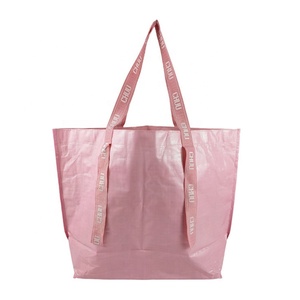 Biểu tượng tùy chỉnh in xách tay nhiều lớp PP dệt Túi mua sắm với xử lý tái sử dụng có tính năng tùy chỉnh mô hình - Product Image 1