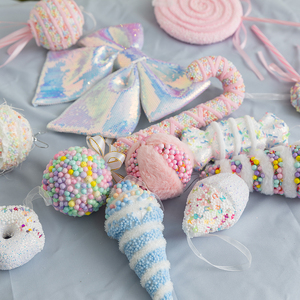 Set <span class=keywords><strong>de</strong></span> Adornos Navideños <span class=keywords><strong>de</strong></span> Macaron Pastel - Decoraciones Colgantes <span class=keywords><strong>de</strong></span> Espuma con Forma <span class=keywords><strong>de</strong></span> Piruleta, Bastón <span class=keywords><strong>de</strong></span> Caramelo, Helado y Donut para Árbol - Product Image 4
