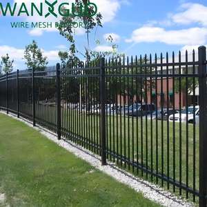 รั้วเหล็กดัดสีดำชุบสังกะสี ประกอบง่าย แผงรั้วตกแต่ง ใช้ได้หลากหลายสถานการณ์ รั้วรักษาความปลอดภัยบ้านและสระว่ายน้ำ - Product Image 5