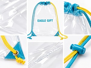 Custom Logo Plastic Waterproof Drawstring Backpack Eco Clear PVC <b>String</b> Beach <b>Bags</b> for Sports - Product Image 5