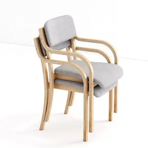 Solid Wood Dining Chair Modern Minimalist Nordic Bentwood Back Armchair