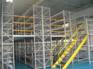 Tùy chỉnh lửng Kệ mezanine nền tảng kệ kho công nghiệp Heavy Duty thang thép nhiều tầng giá lưu trữ giá - Product Image 2