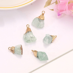 Gemstone Pendant Necklace Stainless Steel Raw Birth Stone <strong>Birthstone</strong> Charms Jewelry for <strong>Jewellery</strong> Making - Product Image 5