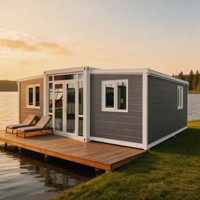 Maison préfabriquée extensible de luxe moderne, résistante aux ouragans et imperméable, de 20 pieds ou 40 pieds, avec 2 chambres pour habitation résidentielle