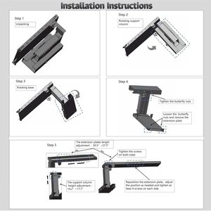 Sức mạnh công nghiệp 13.4 \ "-19 \" điều chỉnh chiều cao PRO thang mở rộng cường độ cao thang ổn định leveler cho đơn OEM - Product Image 5