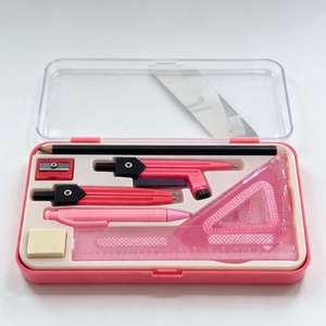 Ensemble de compas en plastique pour étudiants, le plus populaire, en promotion, pour examens, dessin et peinture, avec crayon, règle et gomme - Product Image 2