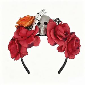 Exquisita Diadema con Corona de Flores Artificiales, Decoración y Accesorio de Disfraz para Halloween y el Día de Muertos - Product Image 3