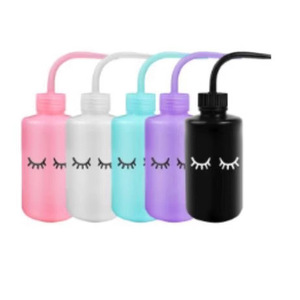 <b>Plastic</b> Lash Rinse <b>Bottle</b> 250ml Round <b>Squeeze</b> <b>Bottle</b> For Eyelash Cleaning Tools - Product Image 1