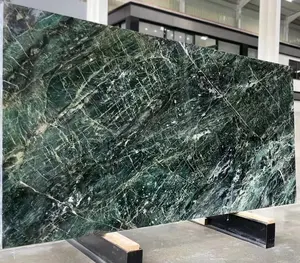 Best price semi precious stones Big slab Cloud Emerald Green Marble