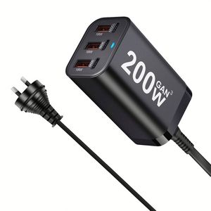 Multiport 200W GaN Charger 3C3A Type C PD 100W Super Fast <b>Charging</b> Power Charger Station for Mobile Phone for Laptop - Product Image 4