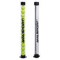 Tube de ramassage de balles de tennis AMASPORT, 15 balles avec sangle d'épaule, collecteur de balles de tennis