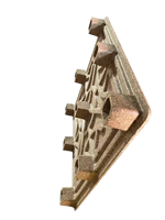 Palette industrielle plate carrée à neuf angles, emboîtable et empilable, moulée, entrée 4 directions, hauteur de fourche 90 mm, gain de place, pour entrepôt logistique