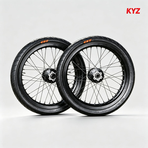Jeu de jantes Sur Ron Light Bee X 17 pouces en alliage CNC chromé, moyeu avant et arrière, conversion Supermoto, pneu de remplacement pour moto électrique tout-terrain - Product Image 1