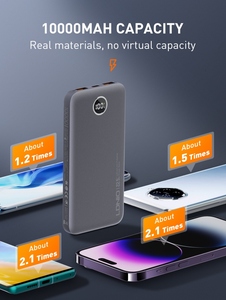 LDNIO PQ10 Mini Banco de Energía de Carga Rápida para Exteriores para Cargador de Portátil, el Mejor Banco de Energía Portátil Pequeño USB de Plástico de 10000 mAh Gris de 10 W - Product Image 4