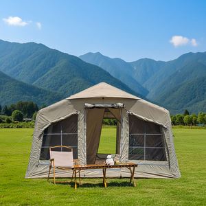 Custom Logo Luxury <b>Large</b> <b>Inflatable</b> Oxford PVC Two Bedrooms Tent 5-7 Persons Waterproof Durable Four-Season Portable Outdoor - Product Image 3