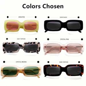 Gafas de Sol Personalizadas de Acetato con Marco Grueso de Lujo 2022, Color Caramelo, Cuadradas y Rectangulares para Hombre y Mujer - Product Image 4