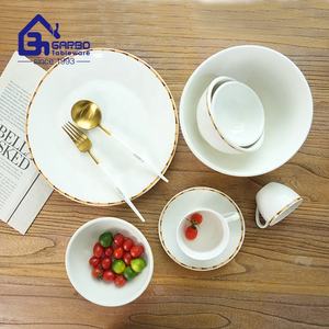 <span class=keywords><strong>Service</strong></span> de table en grès de qualité hôtelière, bols et assiettes en céramique personnalisés, motifs en <span class=keywords><strong>porcelaine</strong></span> pour <span class=keywords><strong>service</strong></span> de dîner - Product Image 4