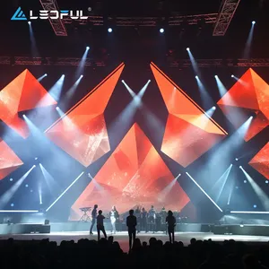 P3.9 P3.91 3.9 P3 9 P39 P3 4Mm P4 8M X 4M Indoor Rental Large Showroom Display Screen Panel Curved Led Video Wall For Concerts