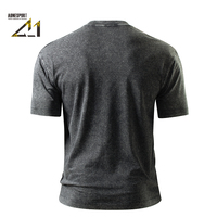 T-shirt col rond coupe classique 100 % coton 270g, délavage vintage, vente en gros, vierge, OEM, directement de l'usine