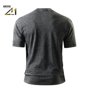 T-shirt Streetwear Vintage Coupe Classique 100% Coton Manches Courtes Uni Décontracté Design Basique - Épaules Tombantes Col Rond - Product Image 6