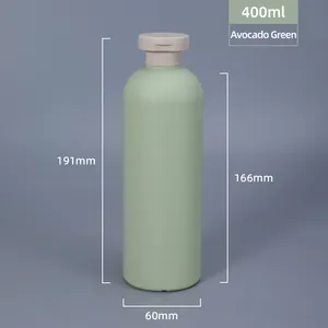 100ml ~ 500ml di lusso verde rotondo morbido tocco spremere la lozione cosmetica per il corpo burro Shampoo bottiglia Flip Cap
