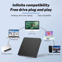 Latest USB 3.0 External Optical Drive CD DVD RW ROM for PC Laptop Desktop