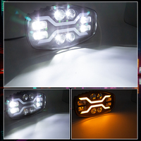 Feux de position avant carrés de 9 pouces 48W 12/24V, lampe auxiliaire LED universelle pour voitures, camions lourds