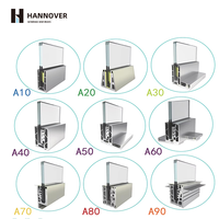 Rampe en verre sans cadre HANNOVER résistante aux intempéries avec profil en U, LED intégrée, étanche et anti-éclaboussures de sel pour balcon et escalier