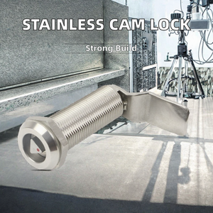 Adjustable Quarter Turn Cam <b>Lock</b> Stainless Steel Tubular & Triangular <b>Key</b> Cylinder <b>Lock</b> for Tool Boxes and Power Distribution - Product Image 3